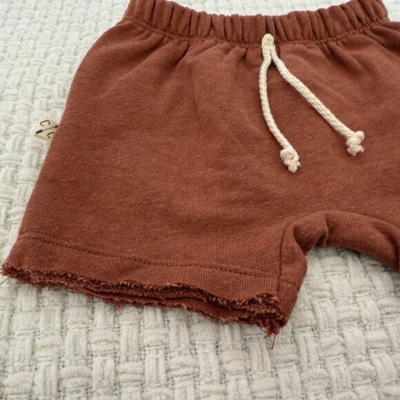 Childhoods Brown Raw Trim Shorts - Picture 3 of 7